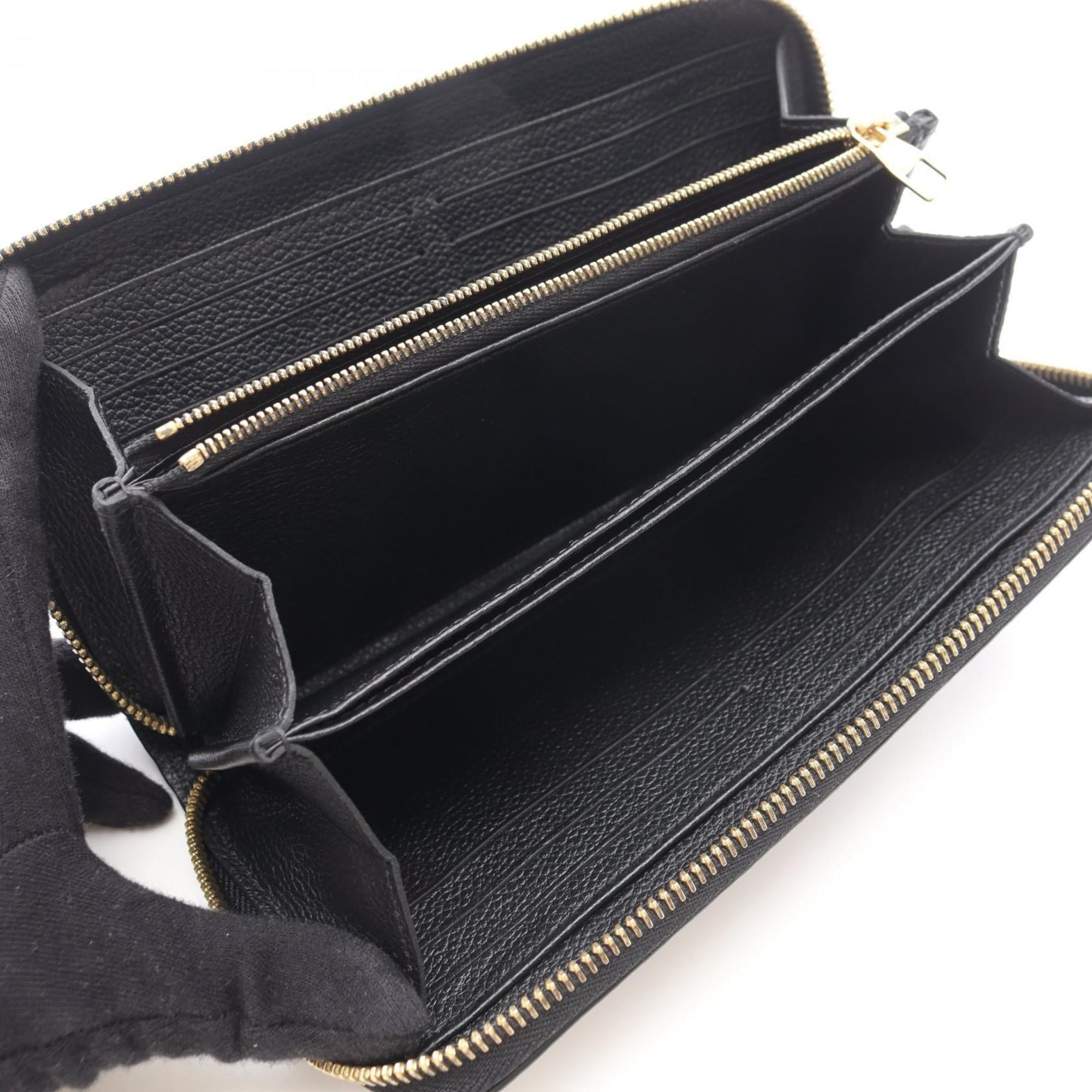 Louis Vuitton Black Ivory Noir Monogram Empreinte Long Wallet