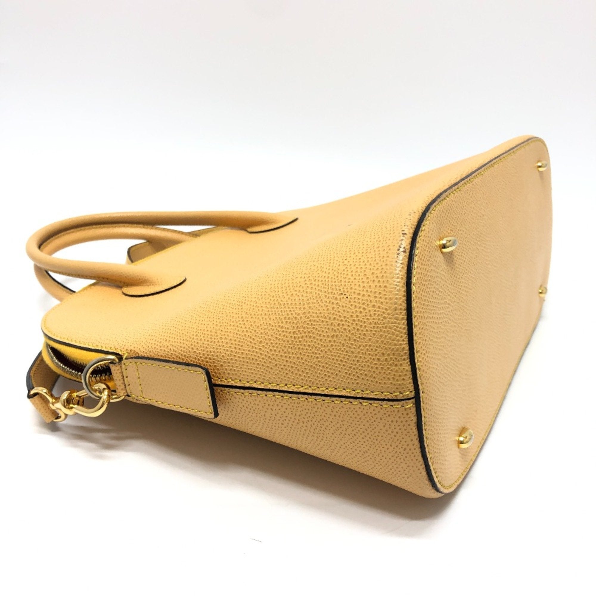 Celine Yellow Leather Shoulder Bag