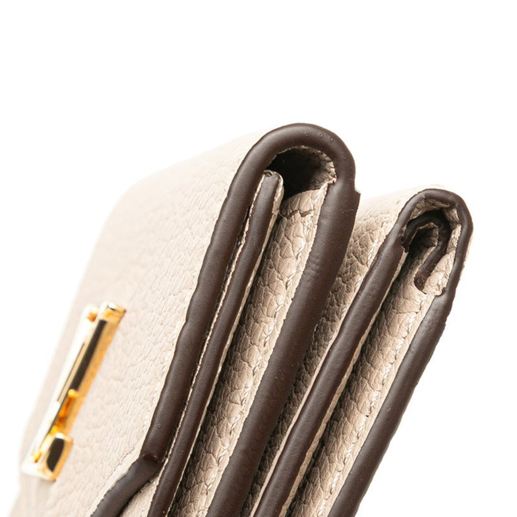 Louis Vuitton Grayish Leather Wallet (Tri-Fold)