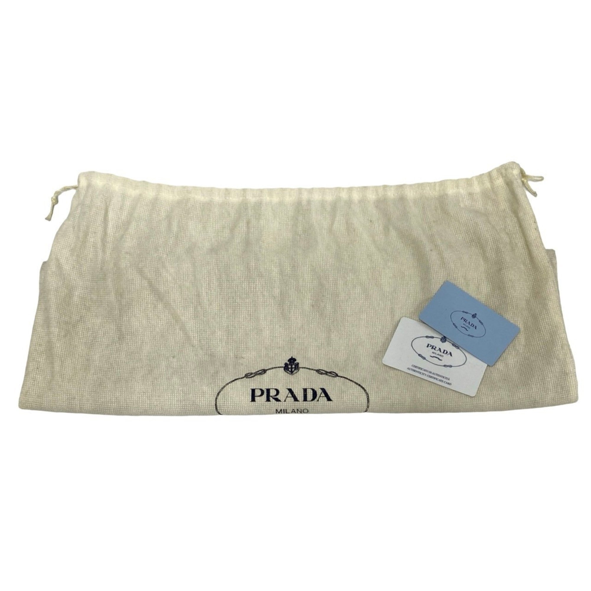 Prada Black Canvas Plastic Shoulder Bag