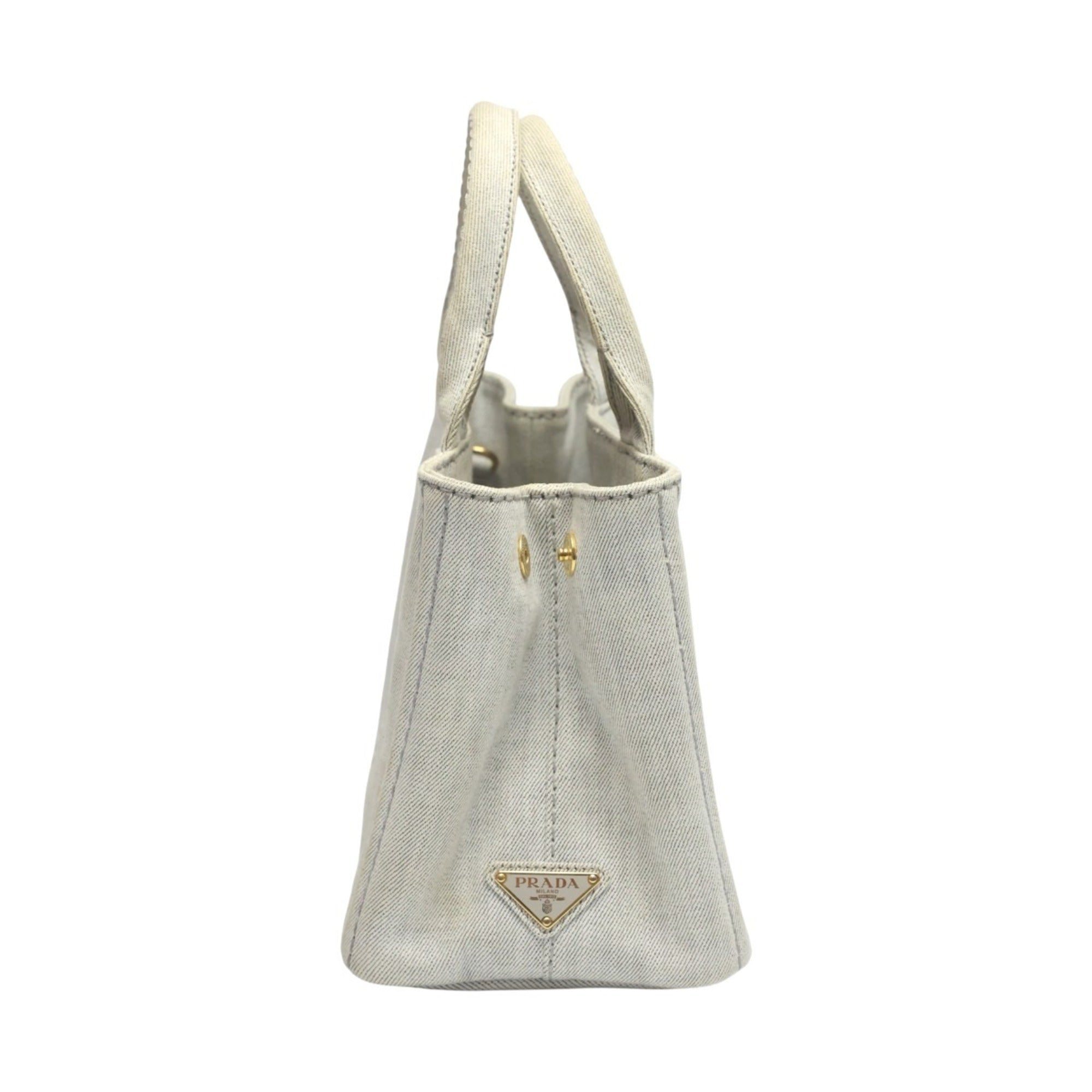 Prada White Canvas Tote Bag