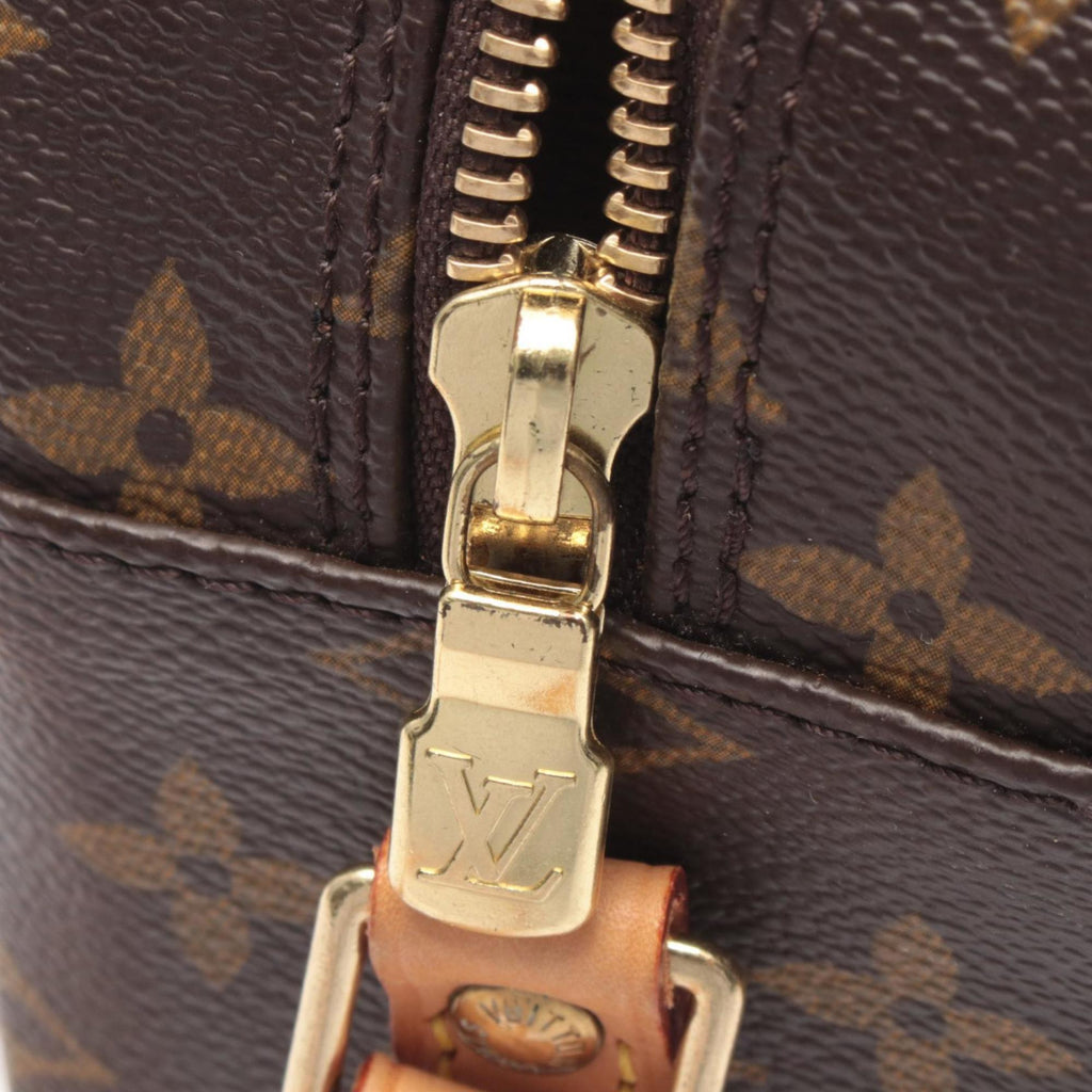 Louis Vuitton Brown Coated Canvas Leather Handbag Shoulder Bag