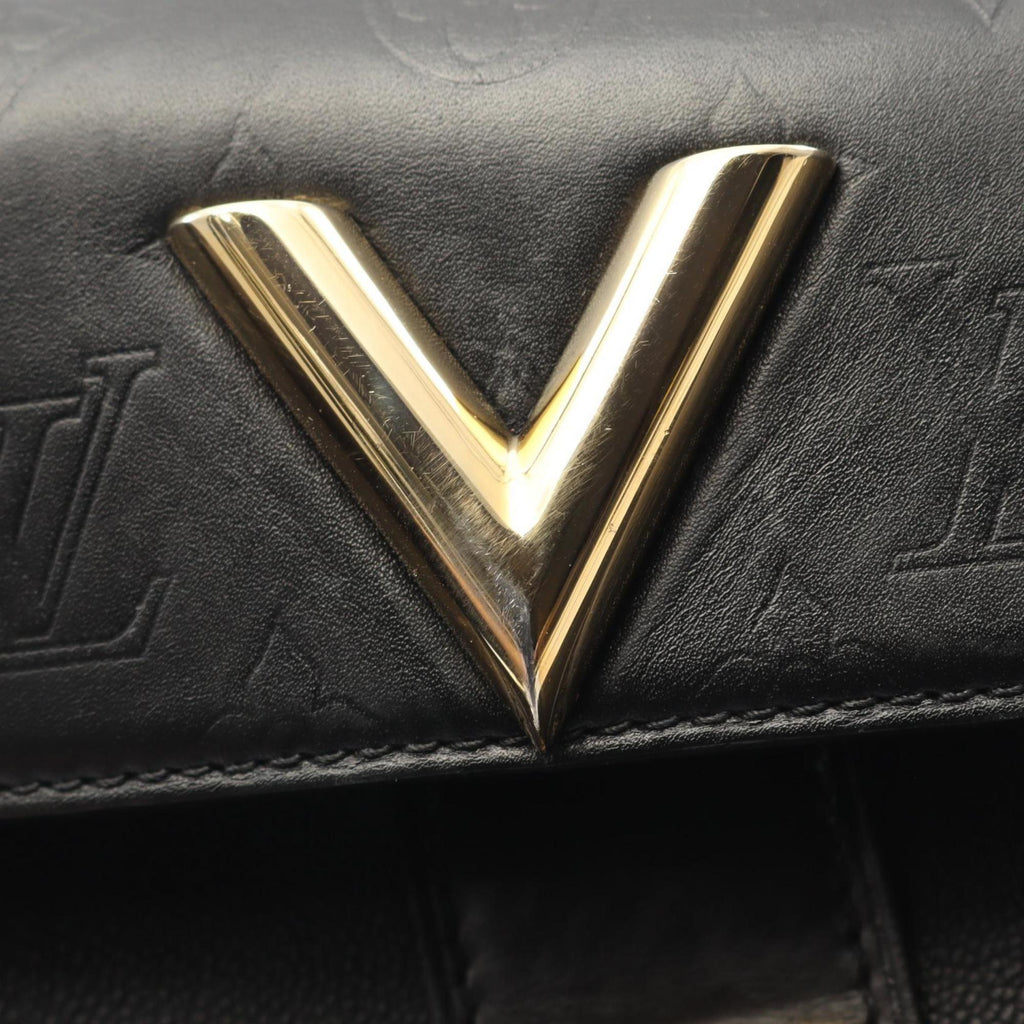 Louis Vuitton Black Leather Handbag