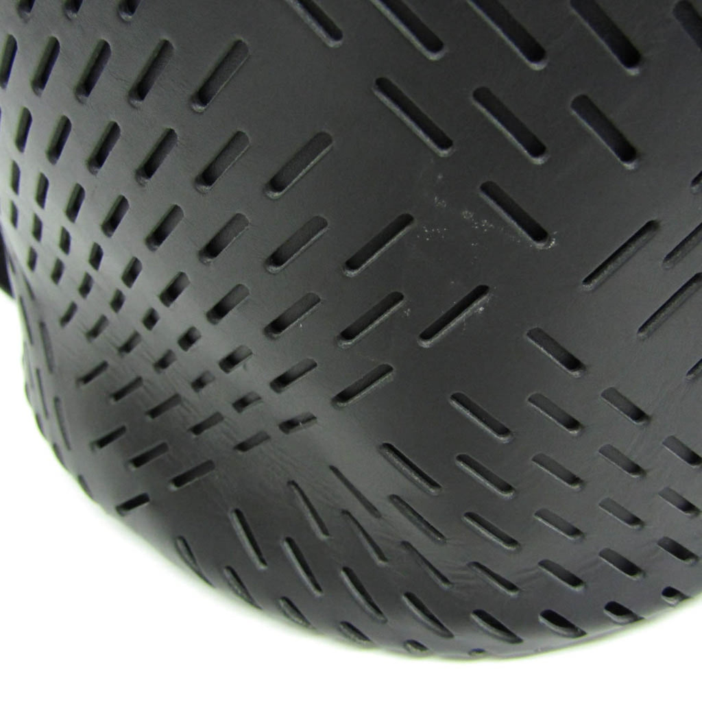 Bottega Veneta Paper Bucket Bag Perforated Leather Black Leather Shoulder Bag Bag