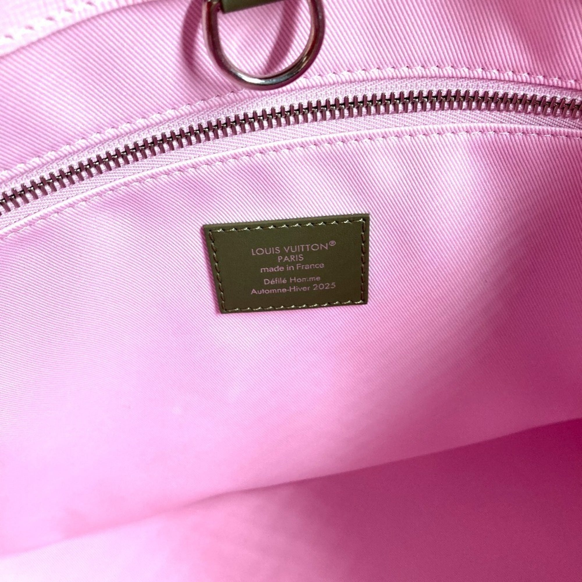 Louis Vuitton Pink Leather Shopping Bag Shoulder Bag Tote Bag