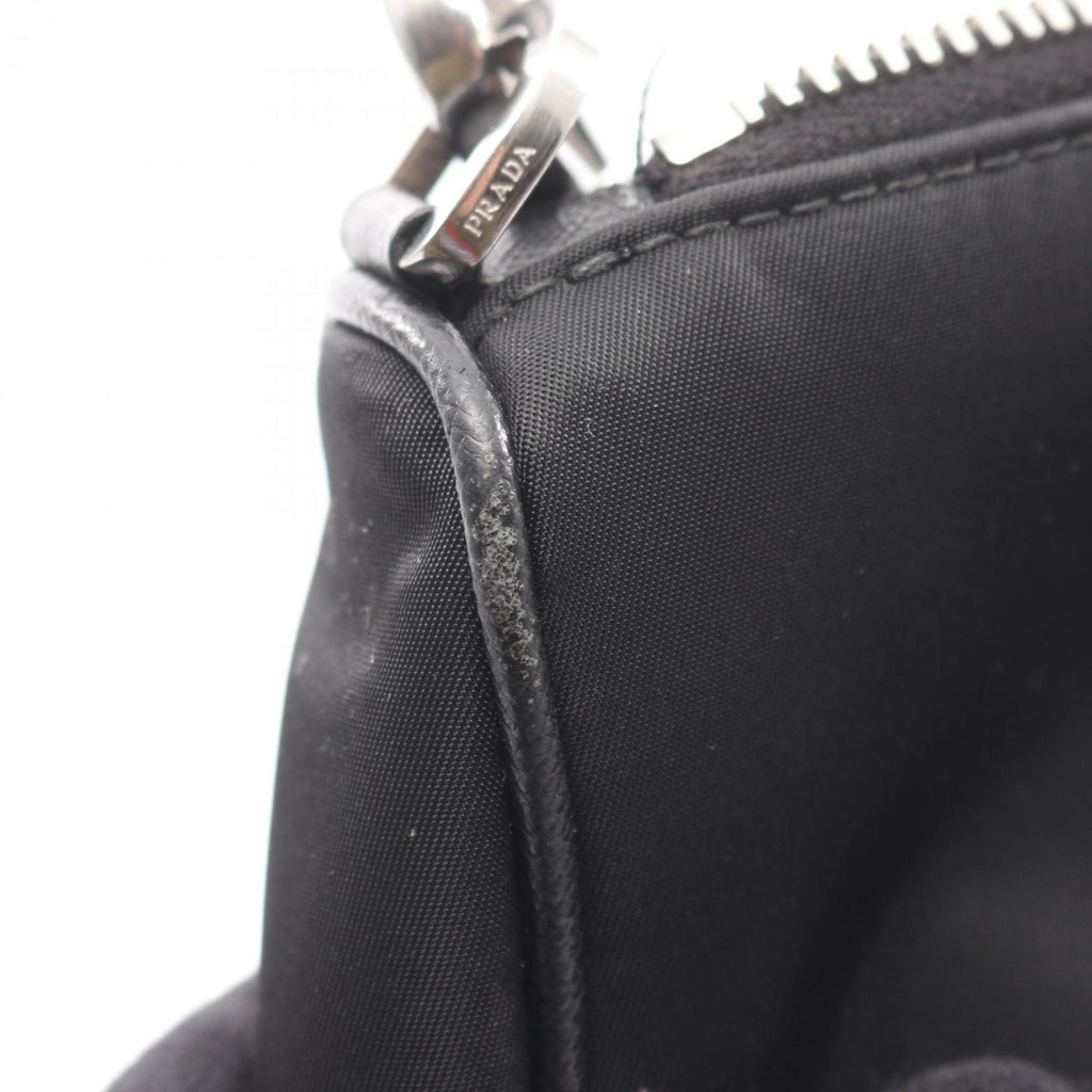 Prada Black Nylon Saffiano Triangle Shoulder Bag