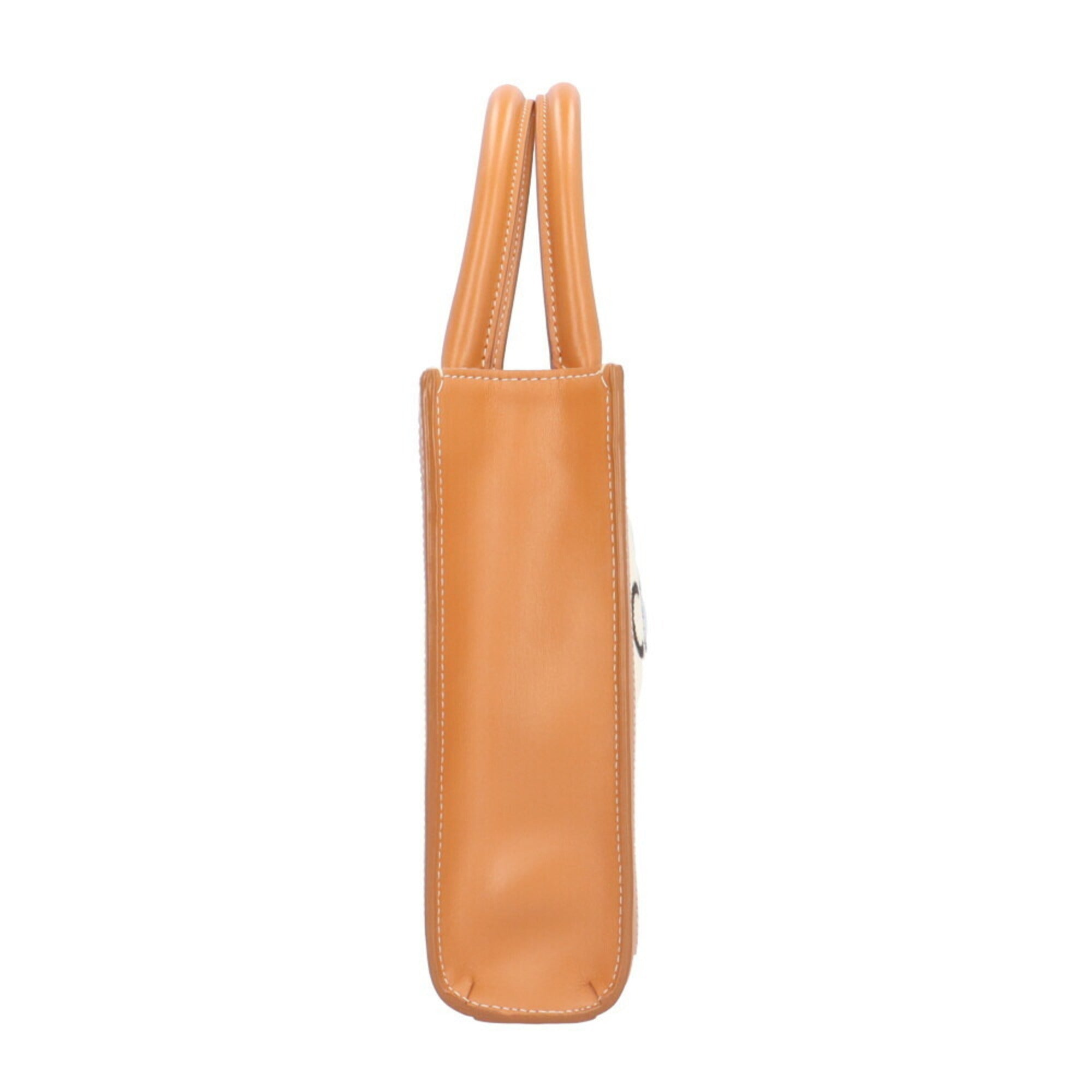 Celine White Cotton Canvas Shoulder Bag