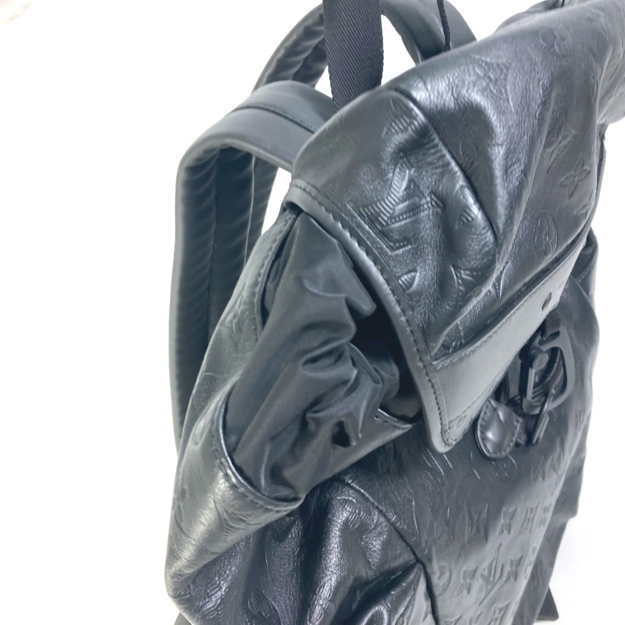 Louis Vuitton Black Leather Backpack