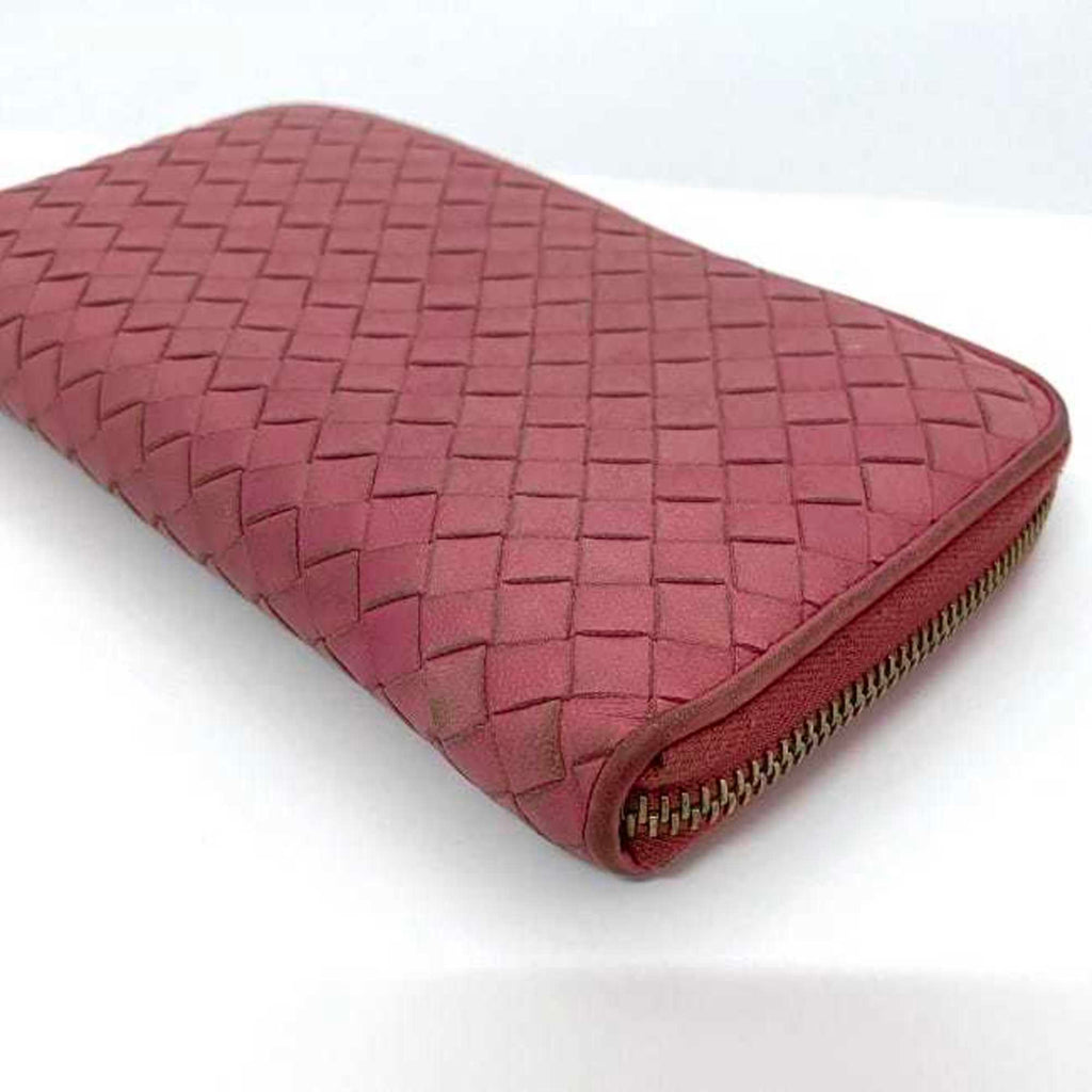 Bottega Veneta Pink Leather Long Wallet (Bi-Fold)