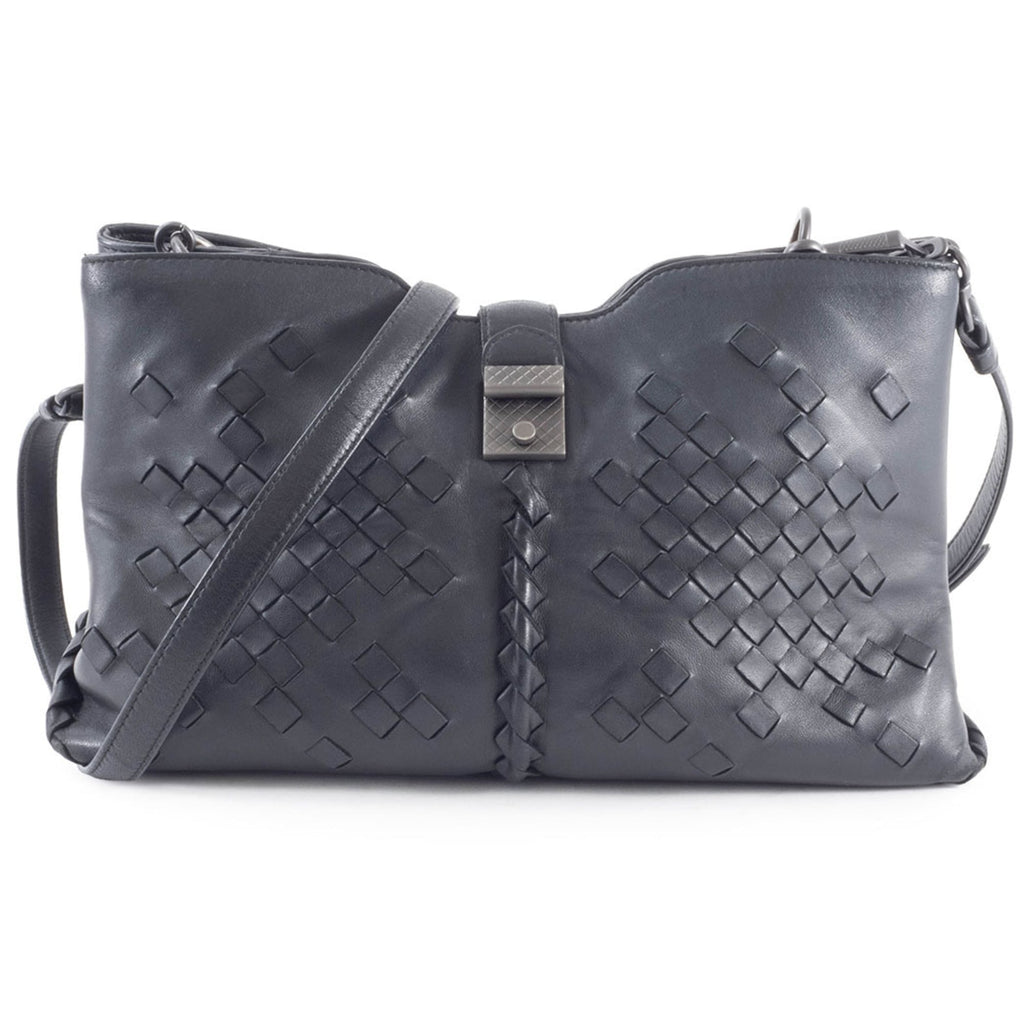 Bottega Veneta Black Leather Shoulder Bag
