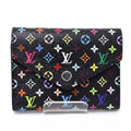 Louis Vuitton Black Multi-Color Monogram Wallet (Tri-Fold)