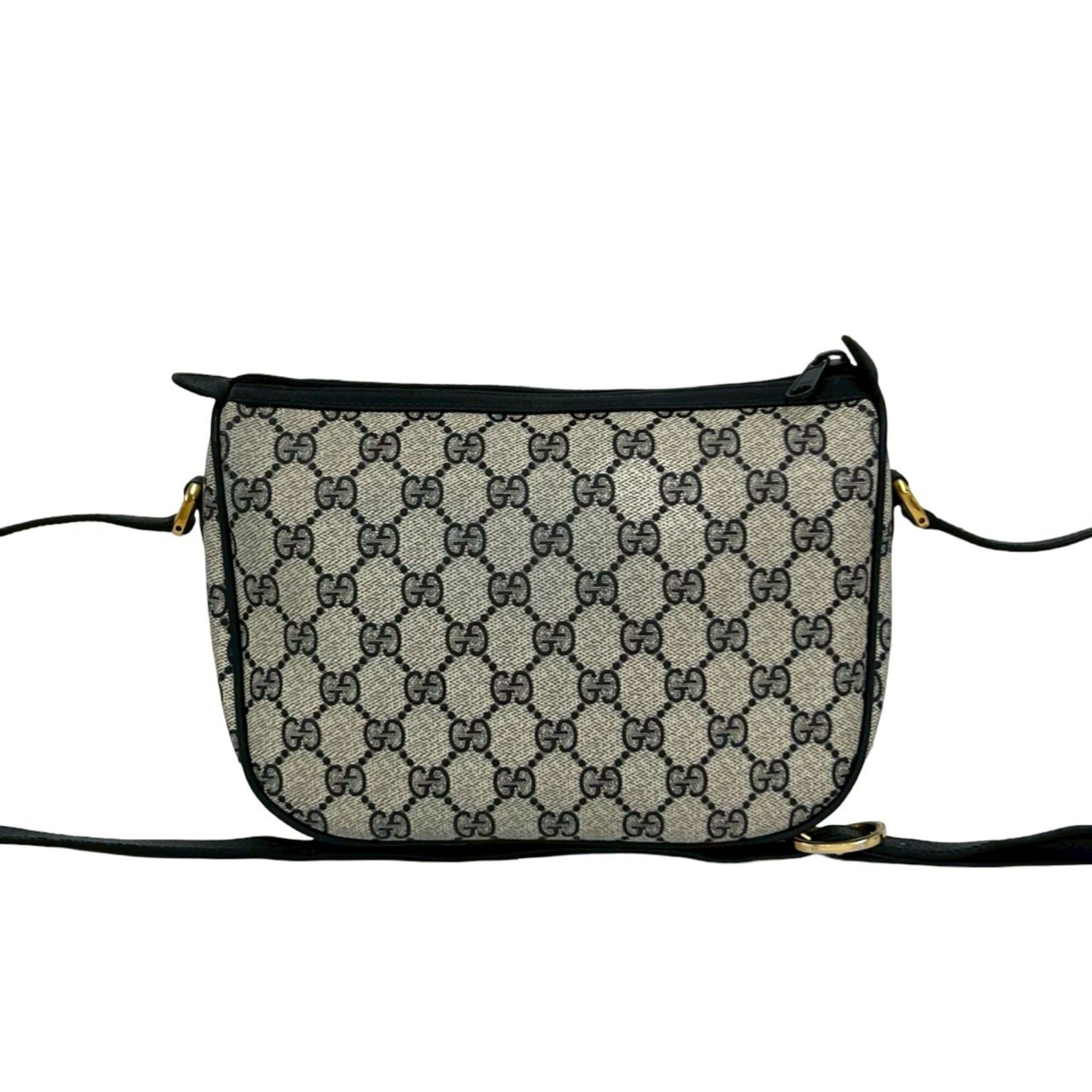 Gucci Navy Red Color Pvc Leather Shoulder Bag (Pre-Owned)