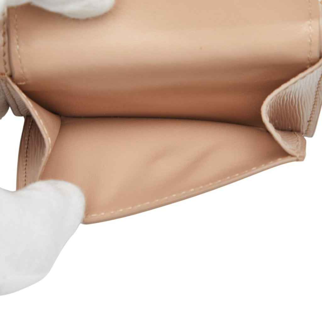 Prada Beige Leather Wallet (Tri-Fold)