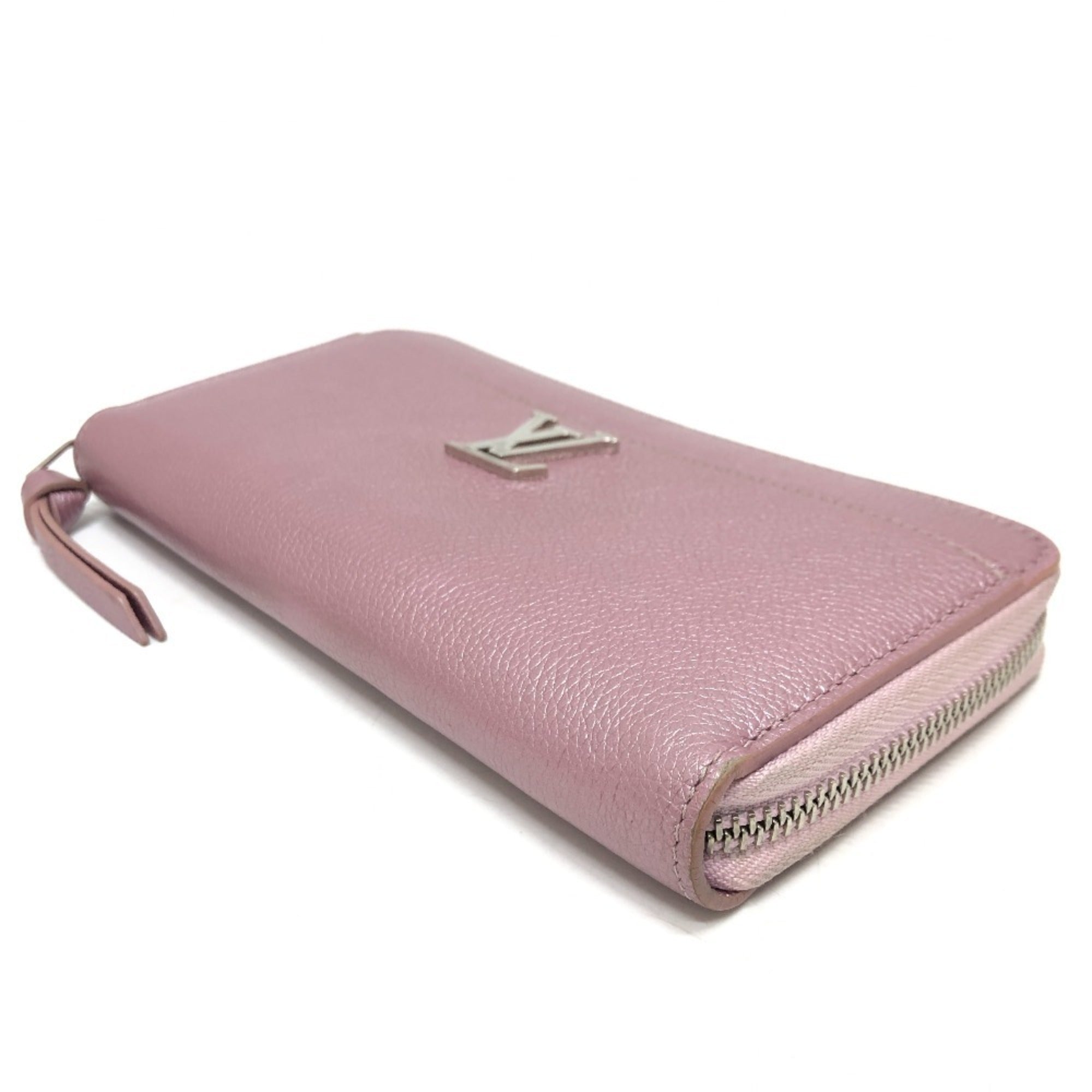 Louis Vuitton Metallic Pink Leather Long Wallet