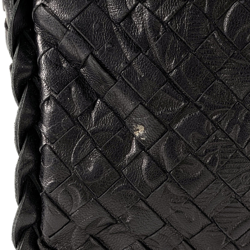 Bottega Veneta Black Leather Handbag Shoulder Bag
