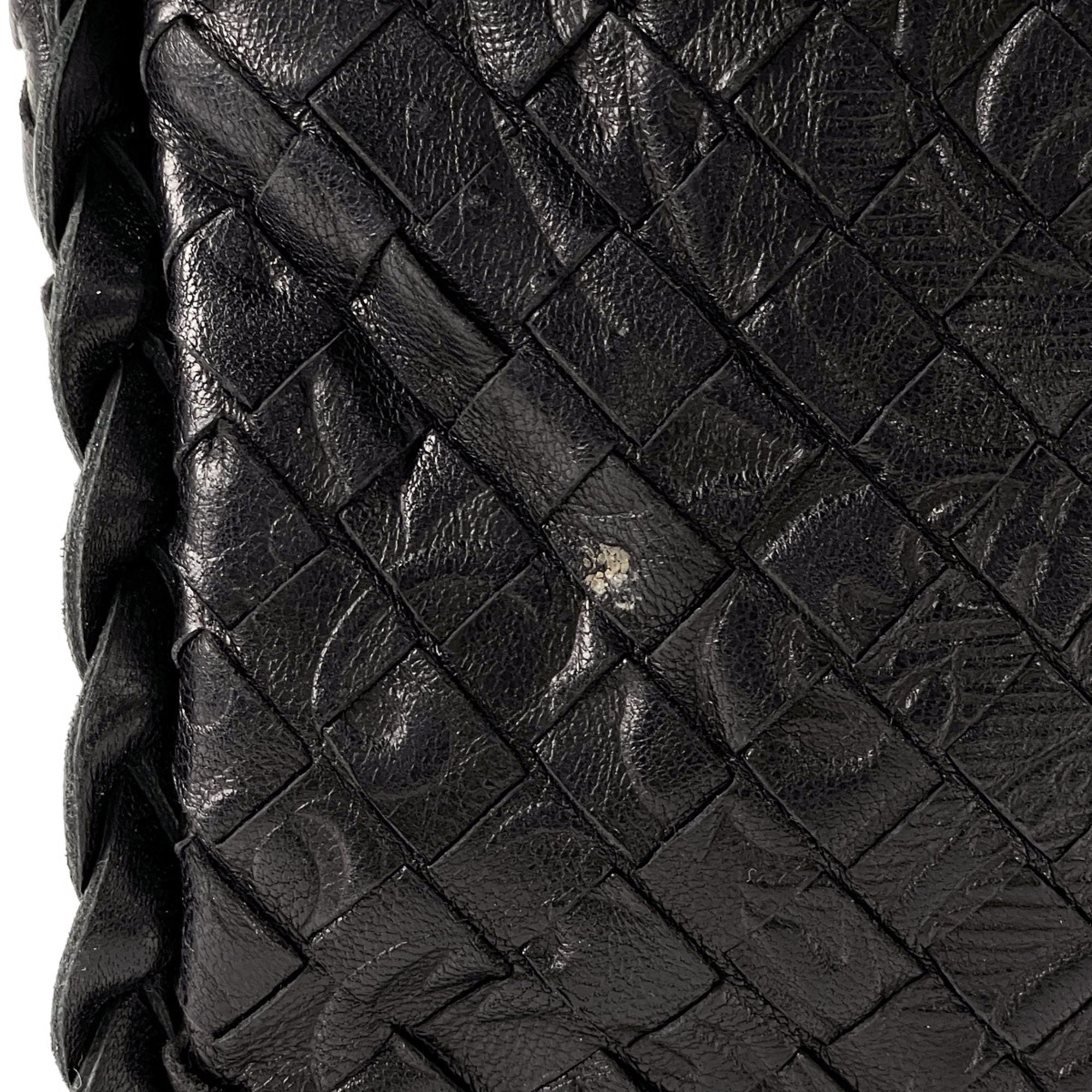 Bottega Veneta Black Leather Handbag Shoulder Bag