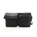 Gucci Black Canvas Leather Fanny Pack Handbag (Pre-Owned)