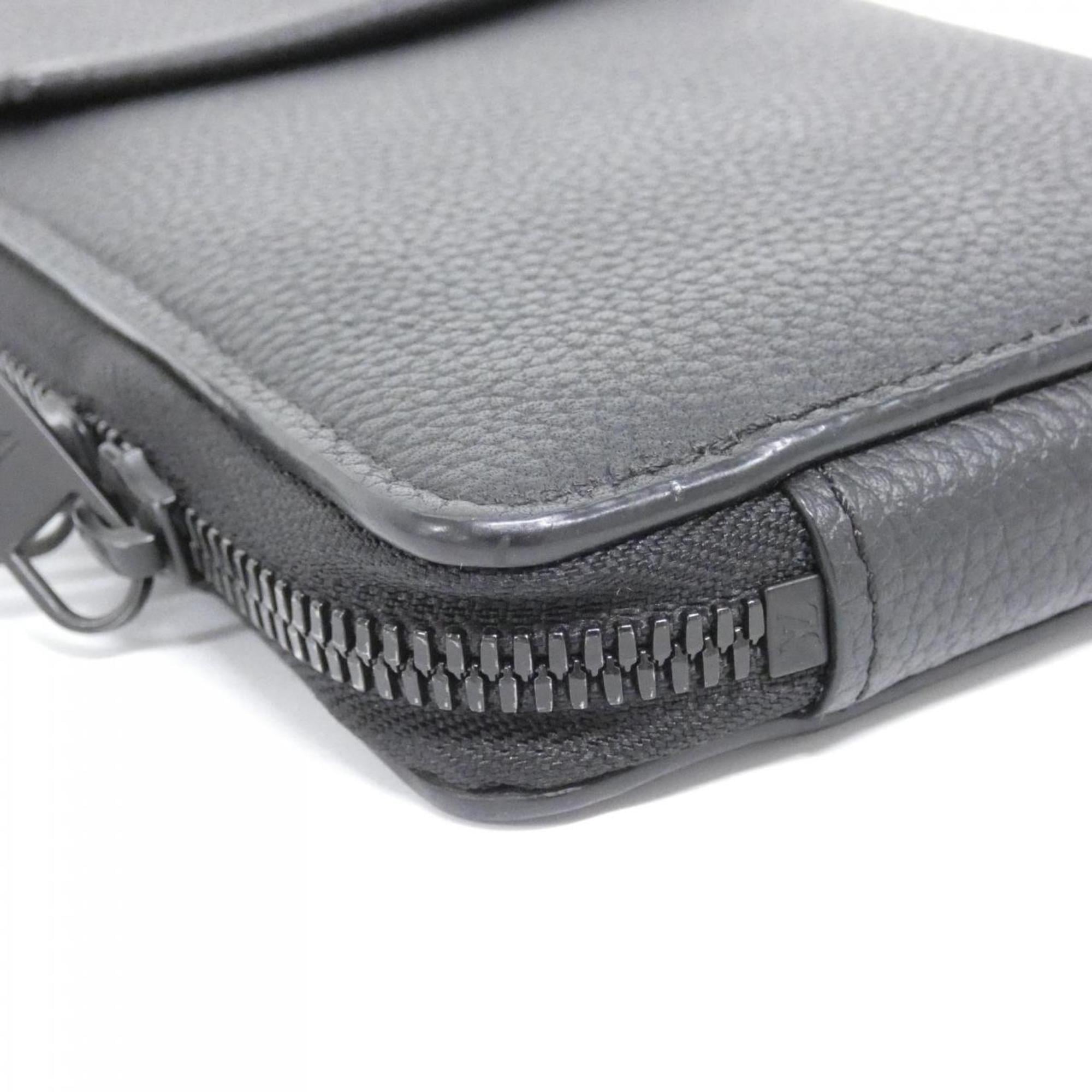 Louis Vuitton Black Leather Shoulder Bag
