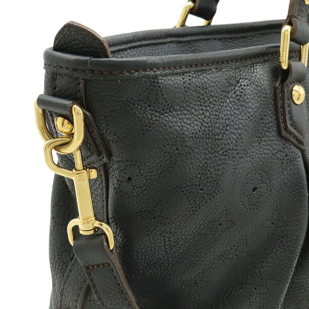 Louis Vuitton Mahina Black Noir Mahina Leather Handbag Shoulder Bag Tote Bag