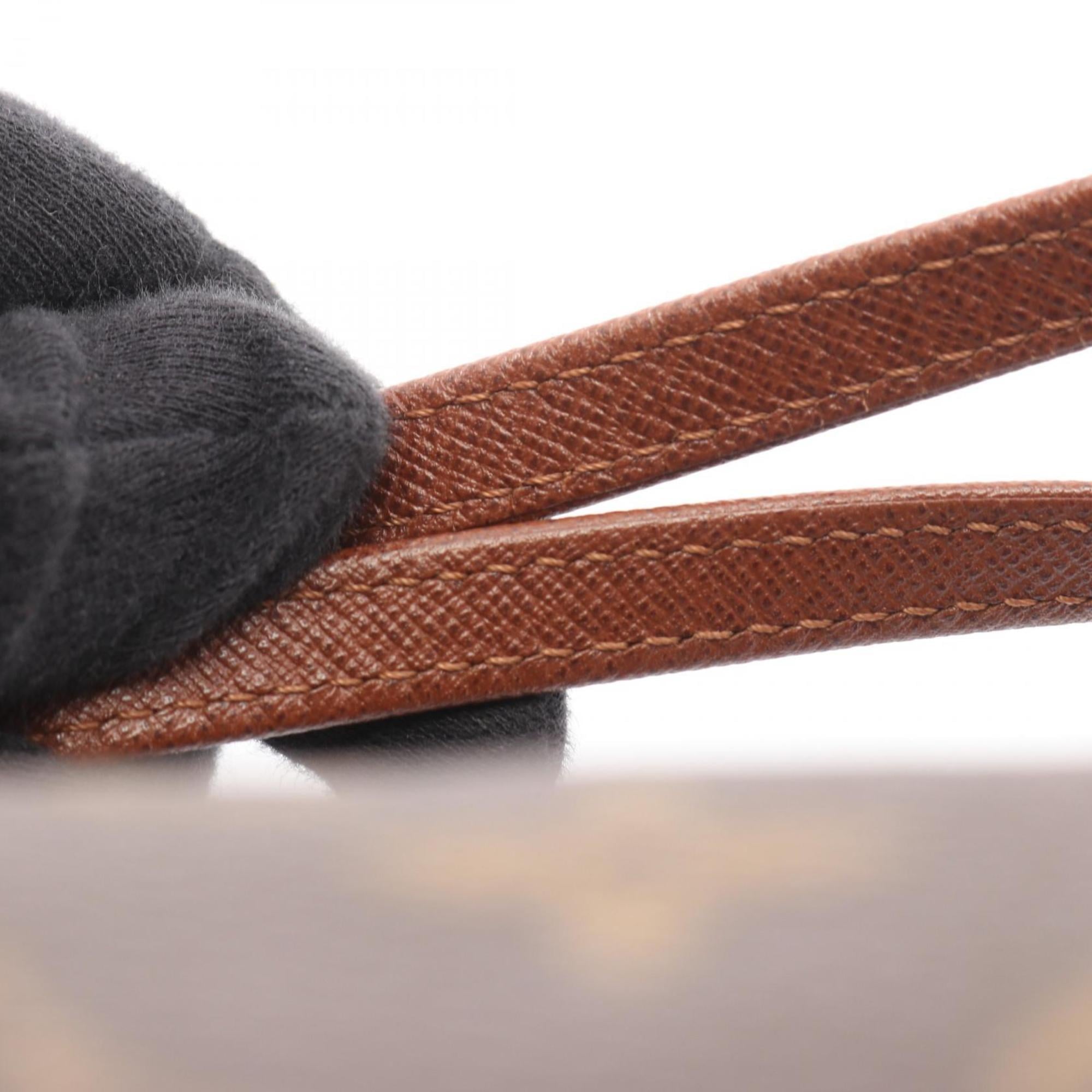 Louis Vuitton Brown Coated Canvas Leather Handbag