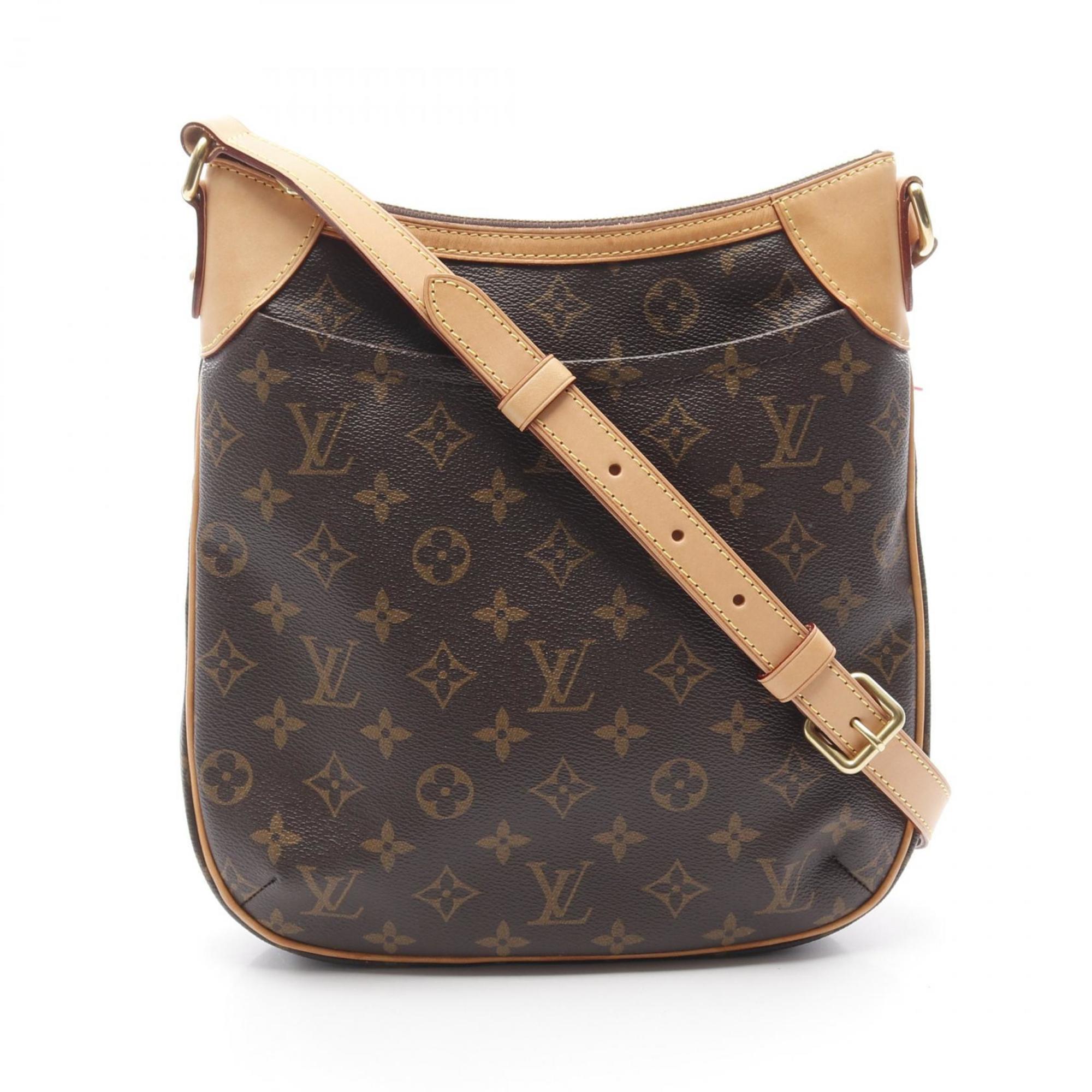 Louis Vuitton Monogram Brown Coated Canvas Leather Shoulder Bag