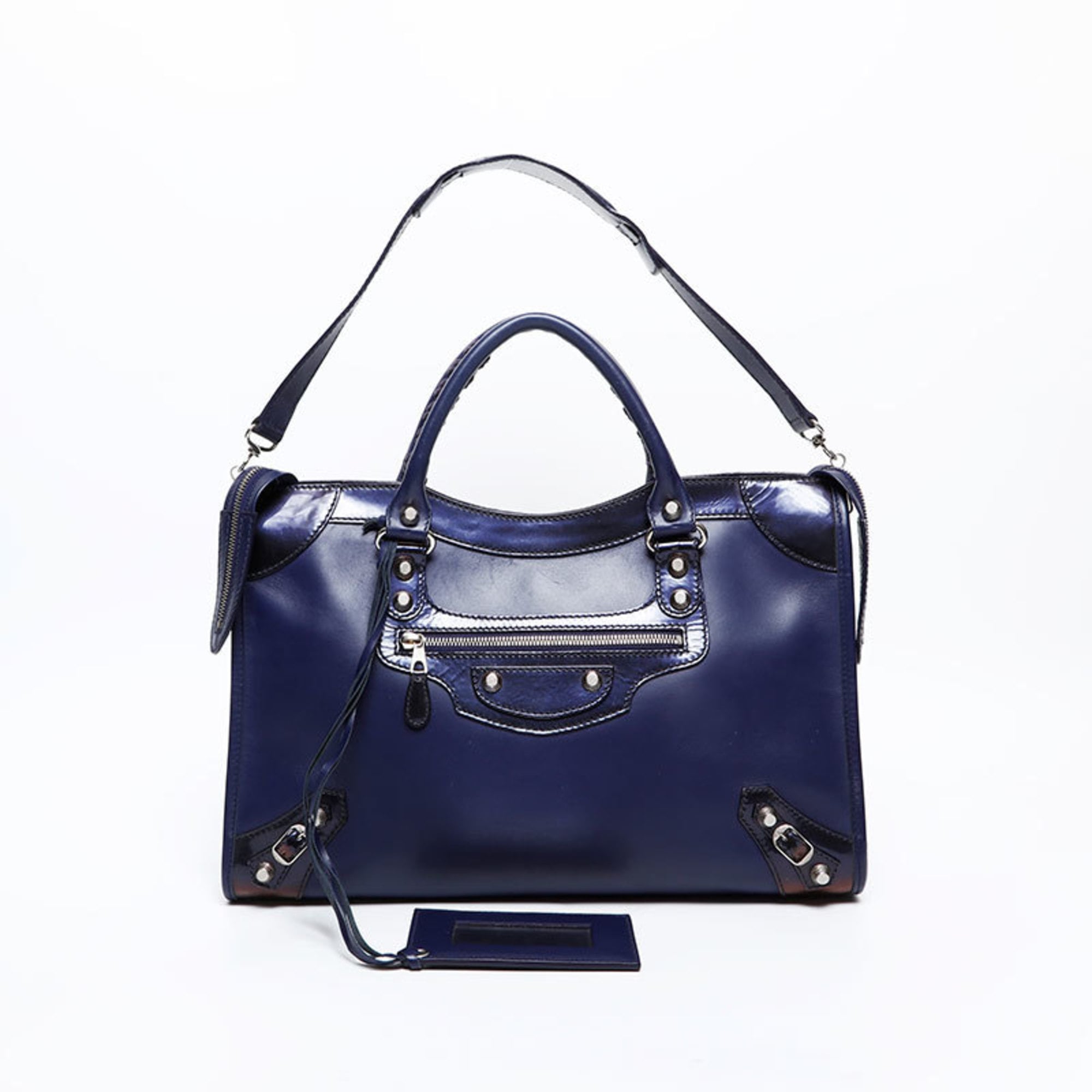 Balenciaga Purple Leather Hand