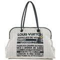 Louis Vuitton Black Galle Yellow Leather Canvas Boston Bag Shoulder Bag Tote Bag