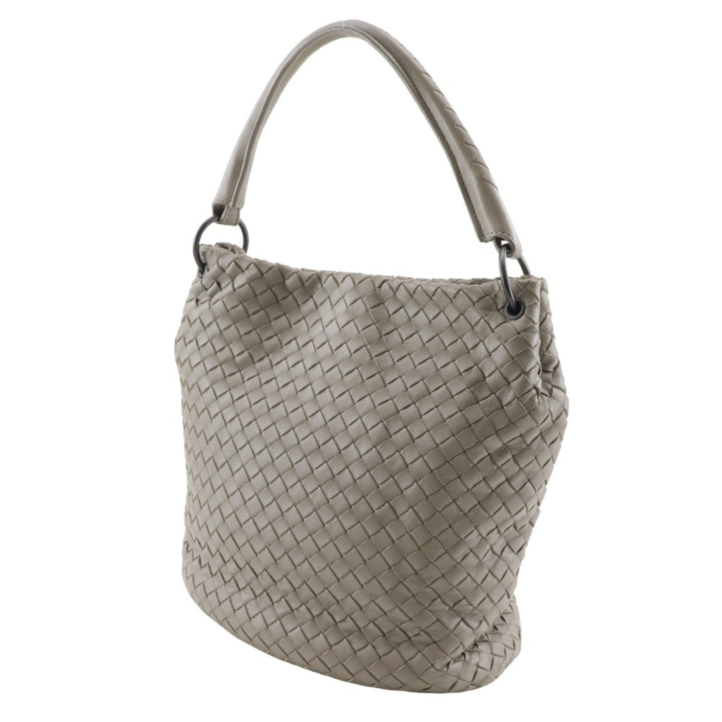 Bottega Veneta Gray Intrecciato Shoulder Bag