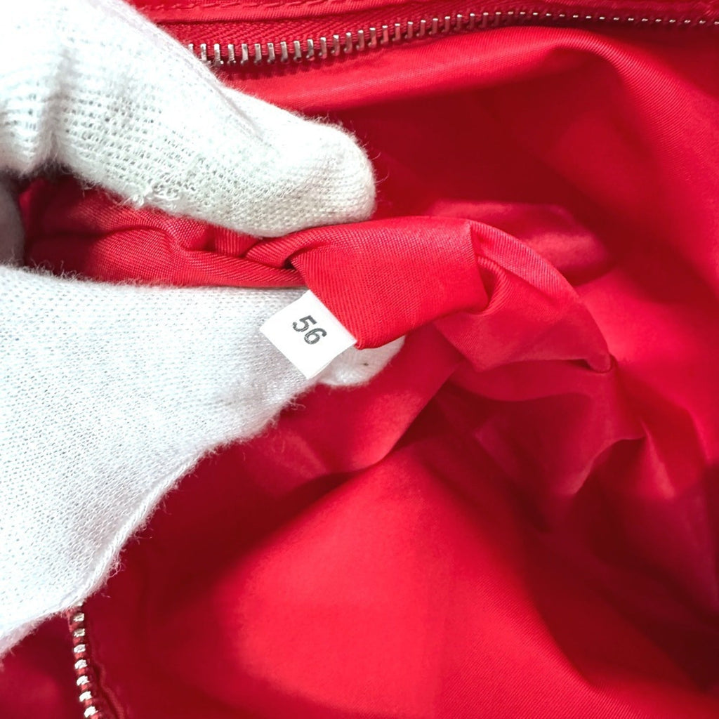 Prada Red Color Nylon Tote Bag