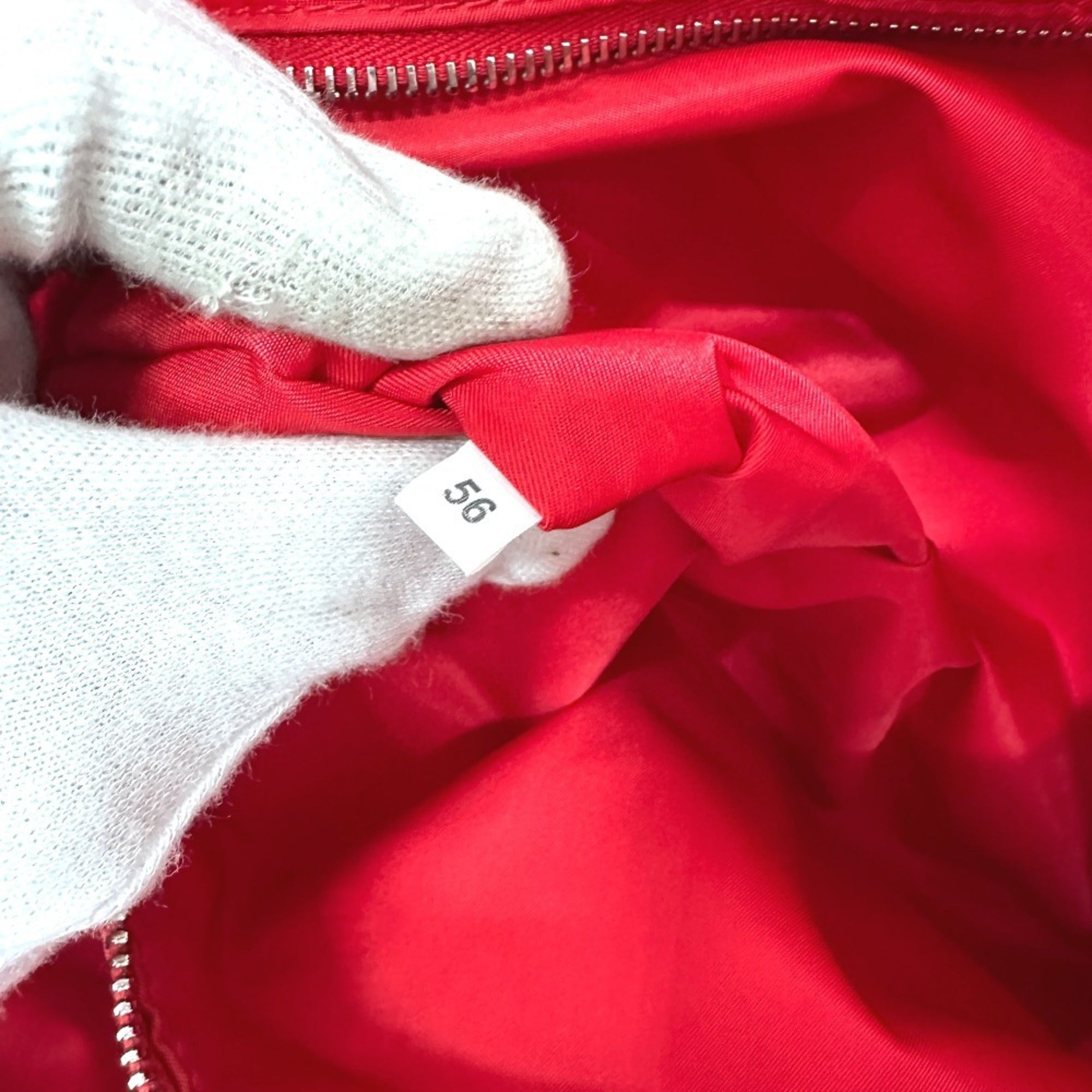 Prada Red Color Nylon Tote Bag
