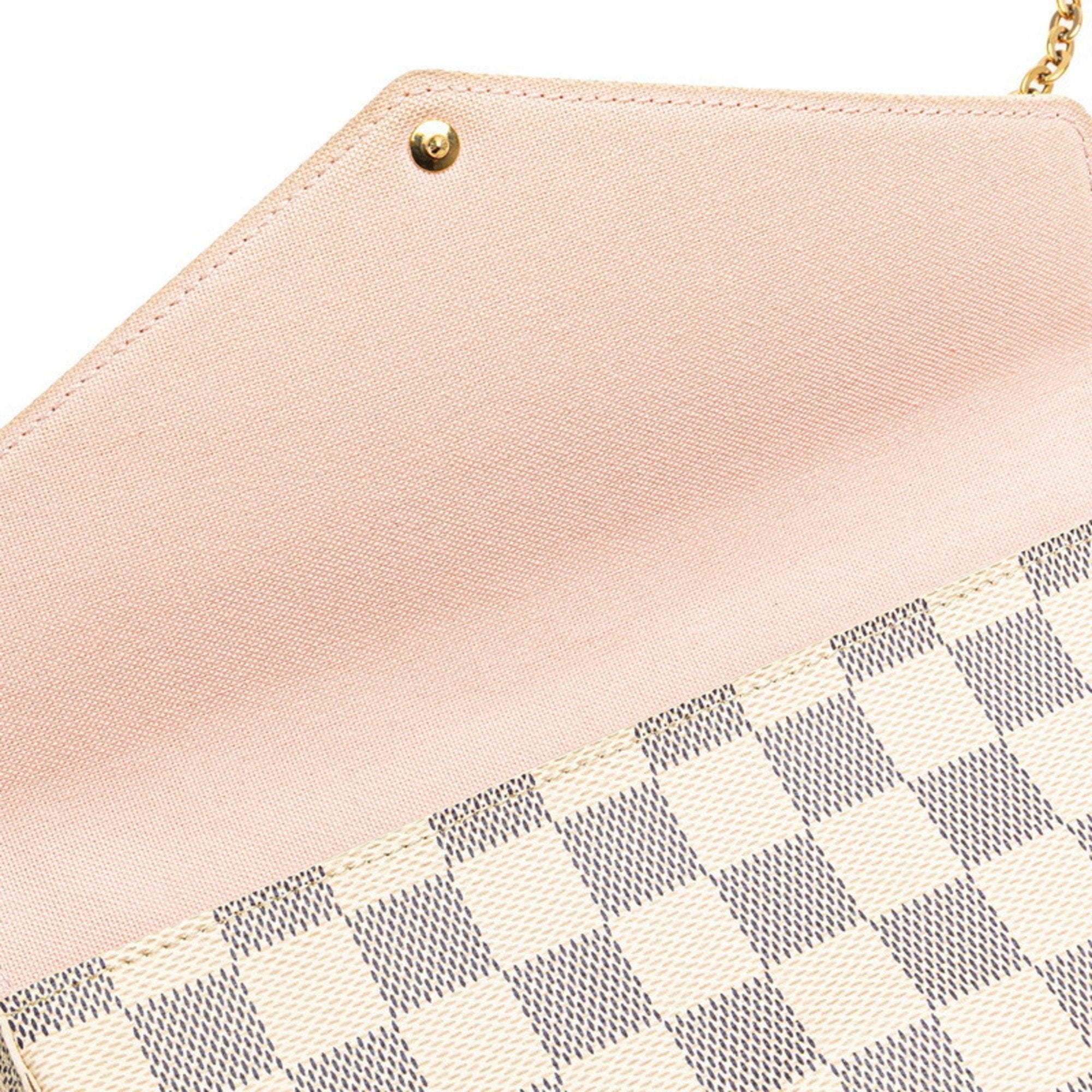 Louis Vuitton Damier Azur Ivory Pvc Leather Pochette Shoulder Bag
