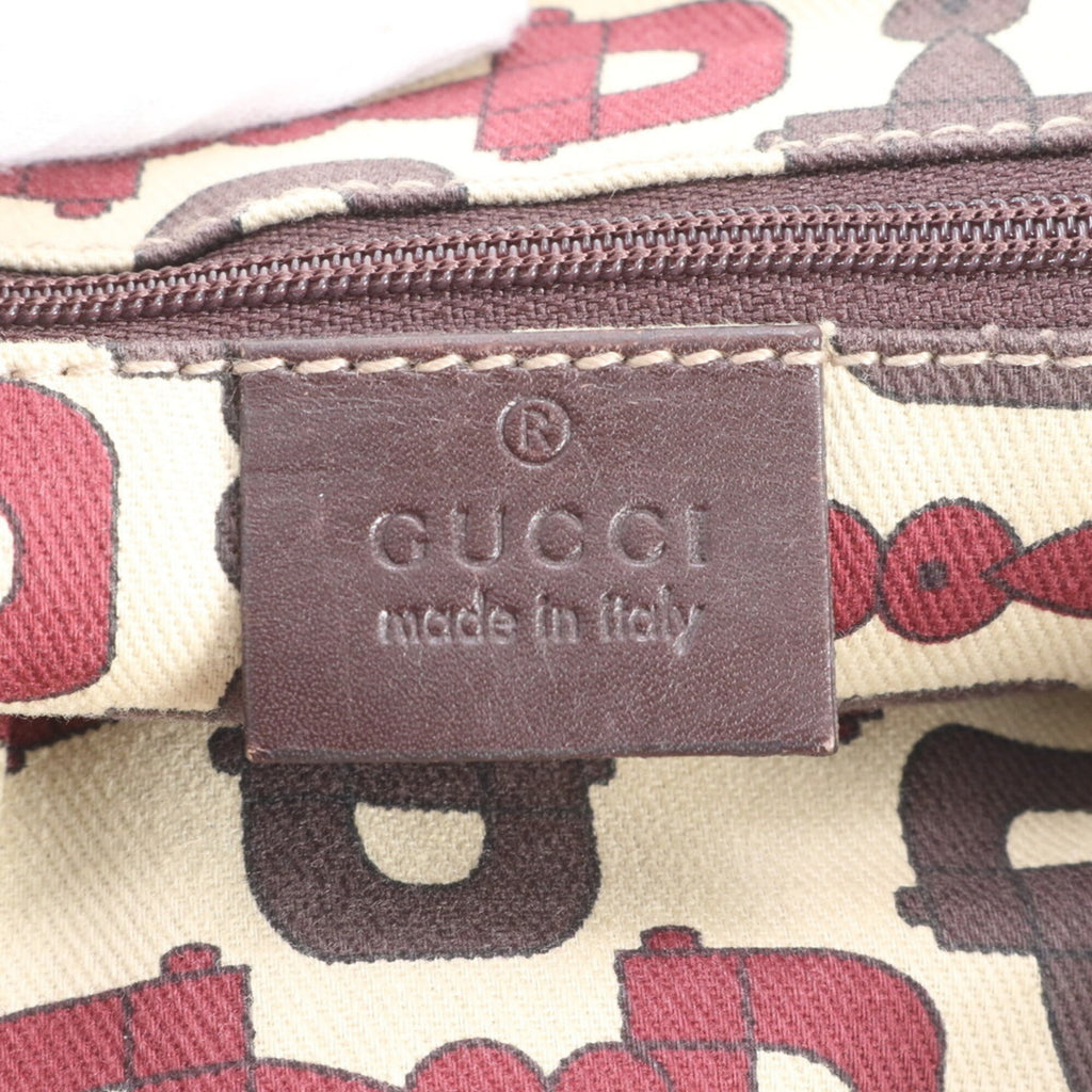 Gucci Abbey Brown Leather Shoulder Bag (Pre-Owned)