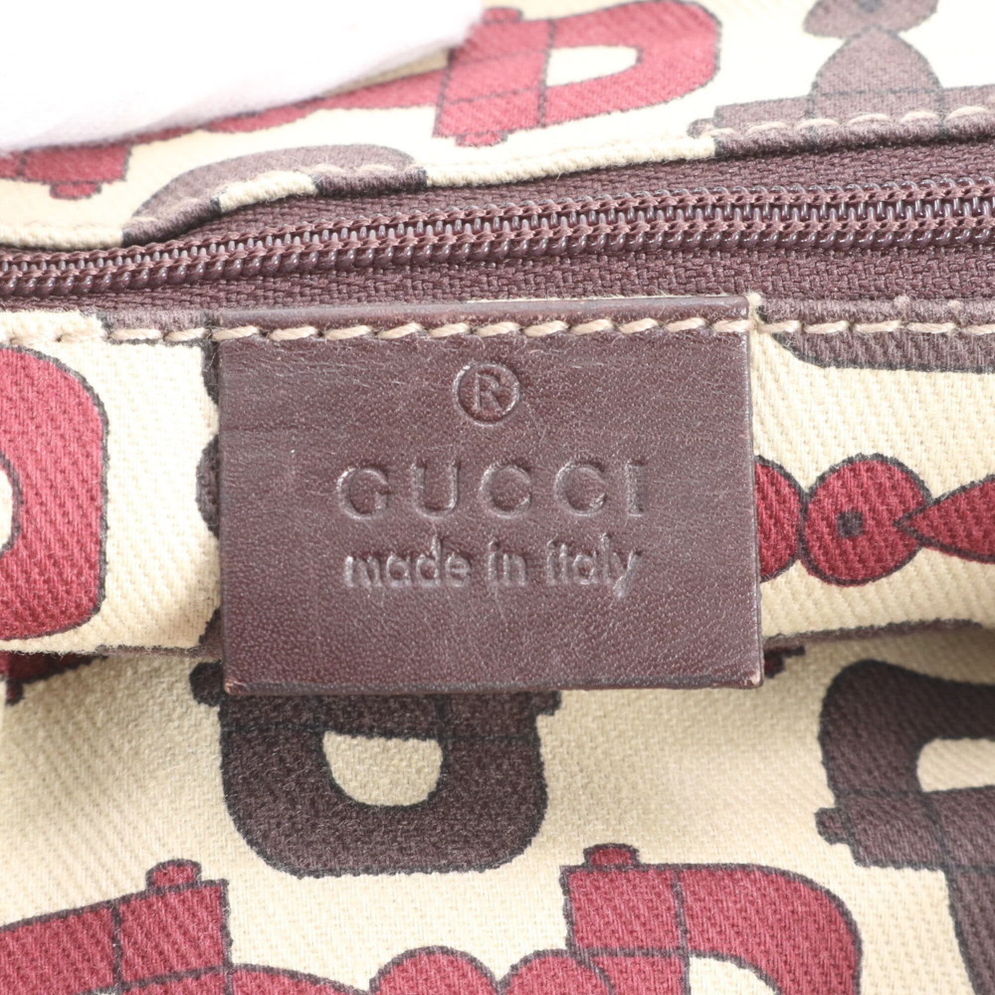Gucci Abbey Brown Leather Shoulder Bag (Pre-Owned)