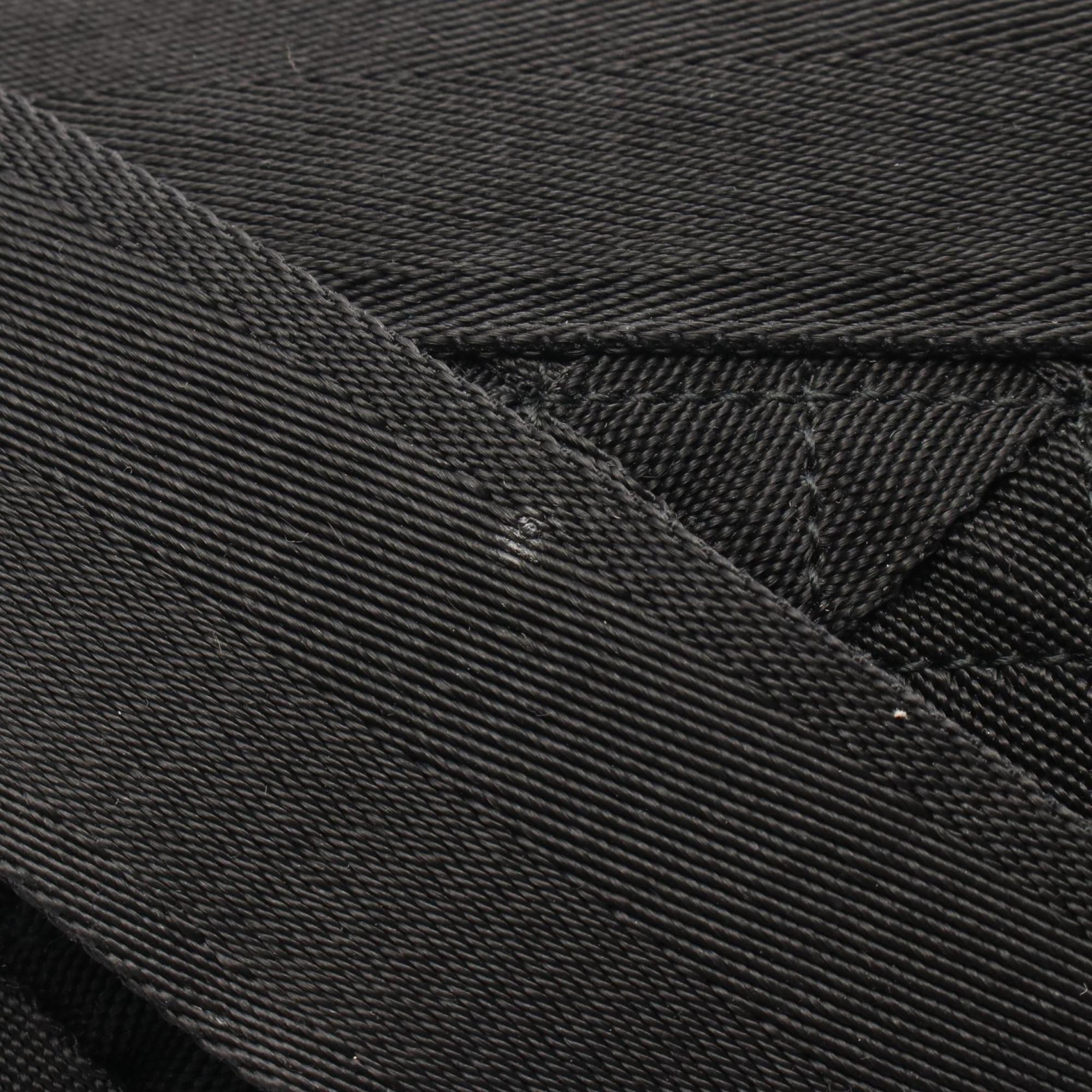 Bottega Veneta Black Nylon Canvas Shoulder Bag