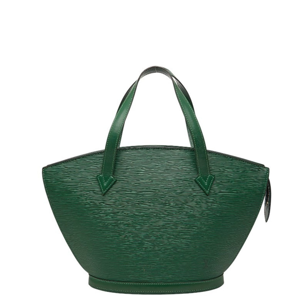 Louis Vuitton Borneo Green Leather Handbag