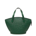 Louis Vuitton Borneo Green Leather Handbag