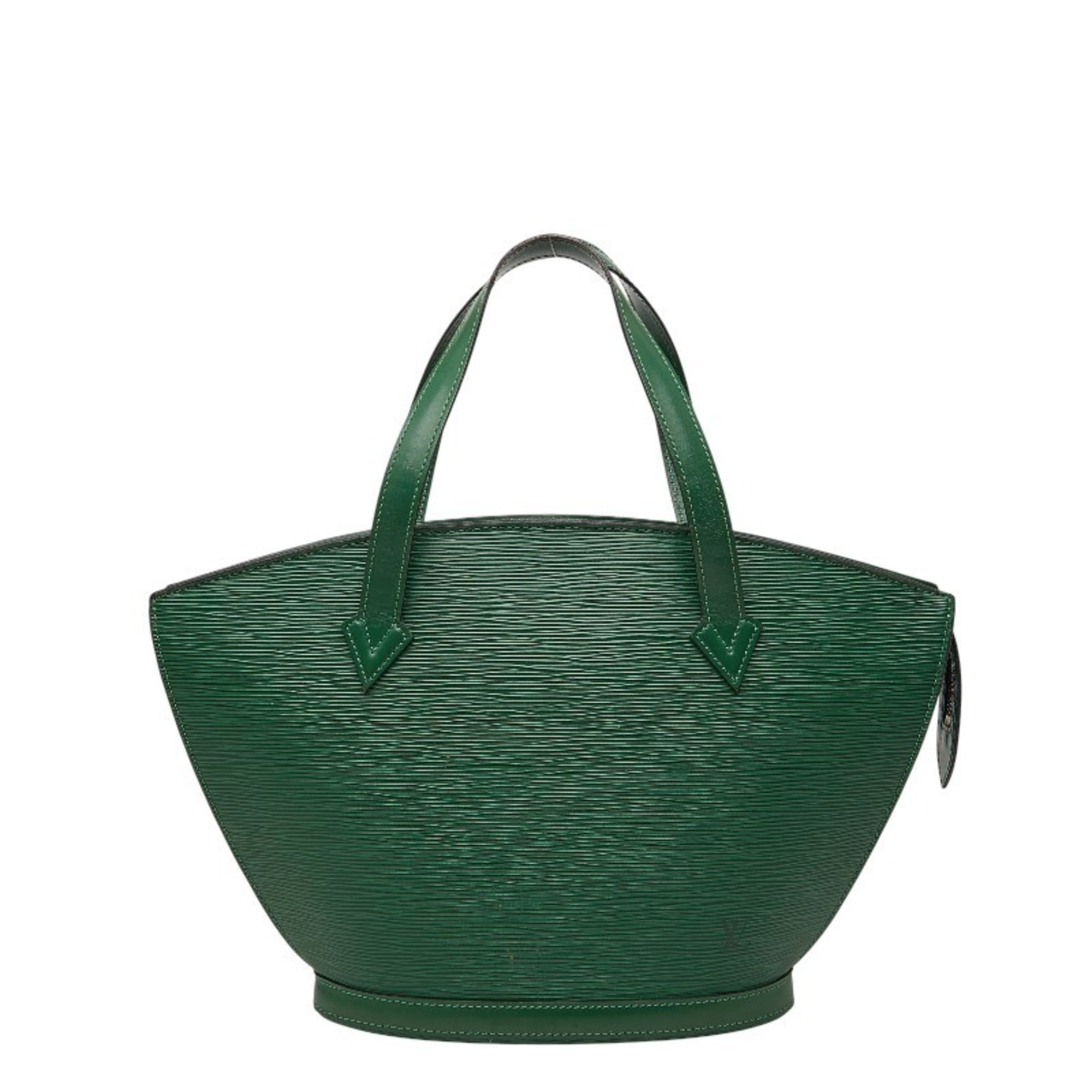 Louis Vuitton Borneo Green Leather Handbag