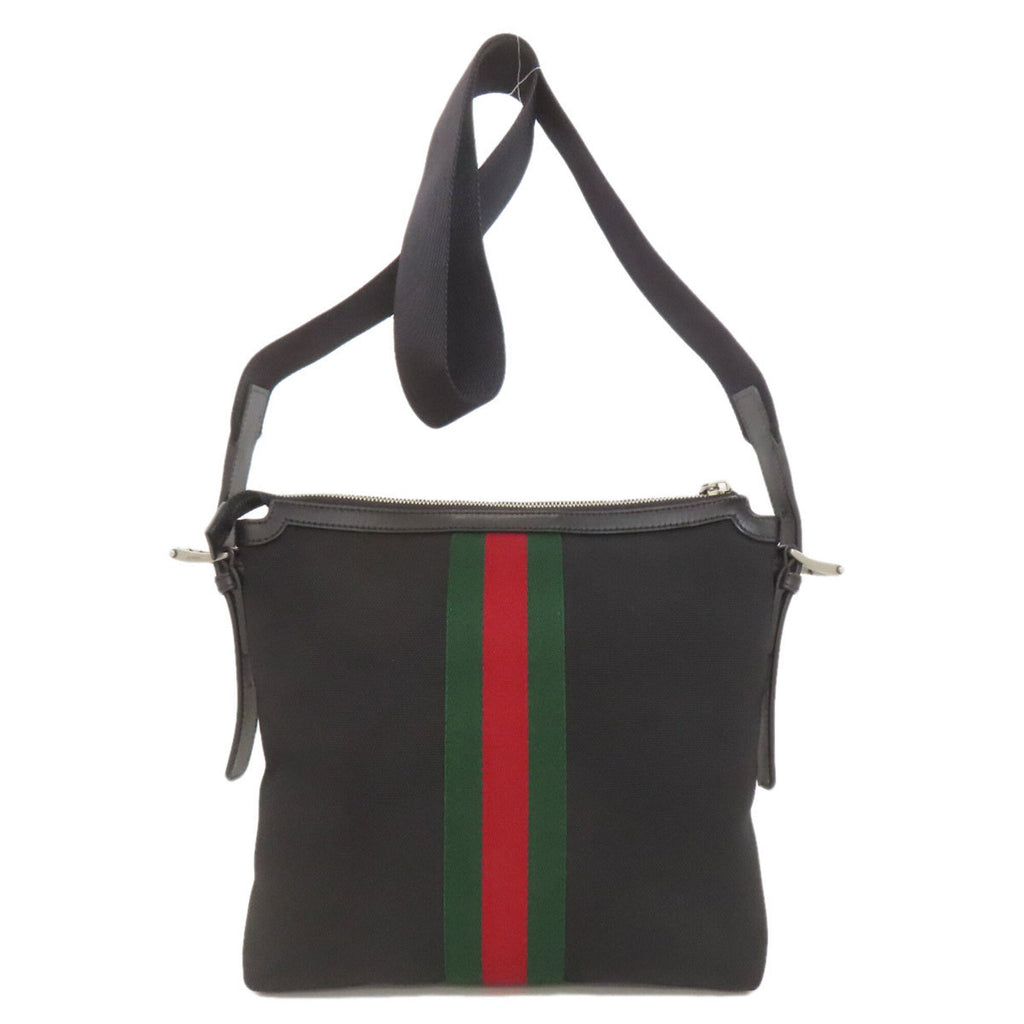 Gucci Black Nylon Canvas Shoulder Bag (Pre-Owned)