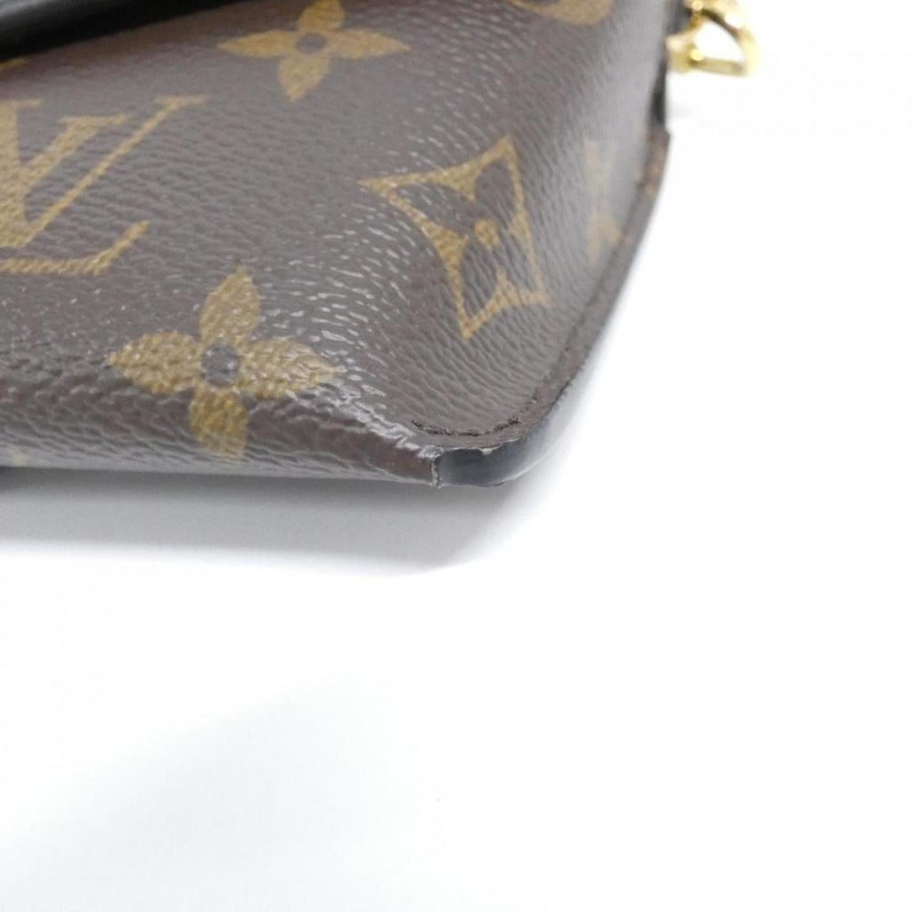 Louis Vuitton Black Marron Coated Canvas Leather Shoulder Bag
