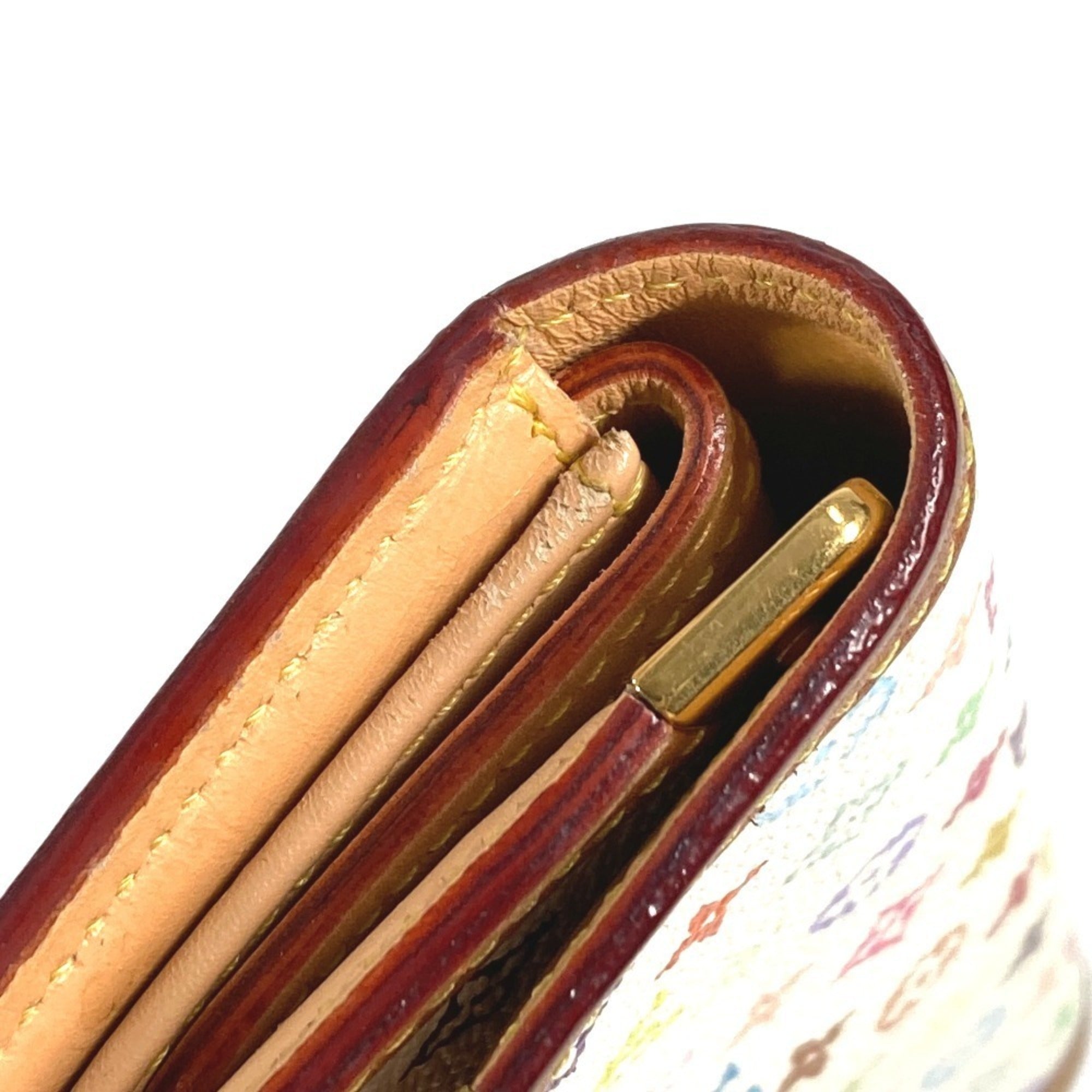Louis Vuitton Blanc White Monogram Multicolore Wallet (Tri-Fold)
