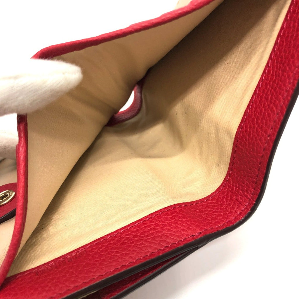 Chloé Red Leather Wallet (Bi-Fold) (Pre-Owned)