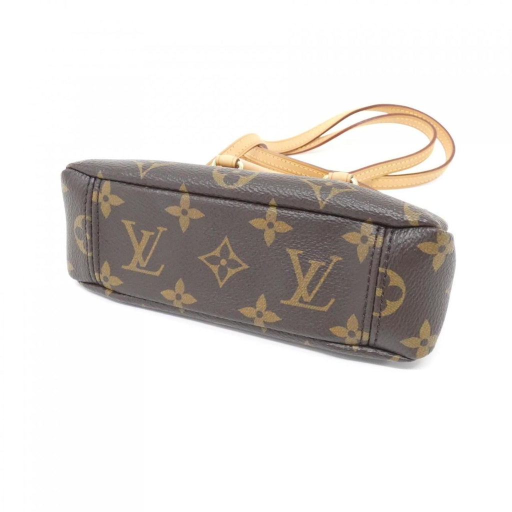 Louis Vuitton Cerise Marron Coated Canvas Leather Handbag