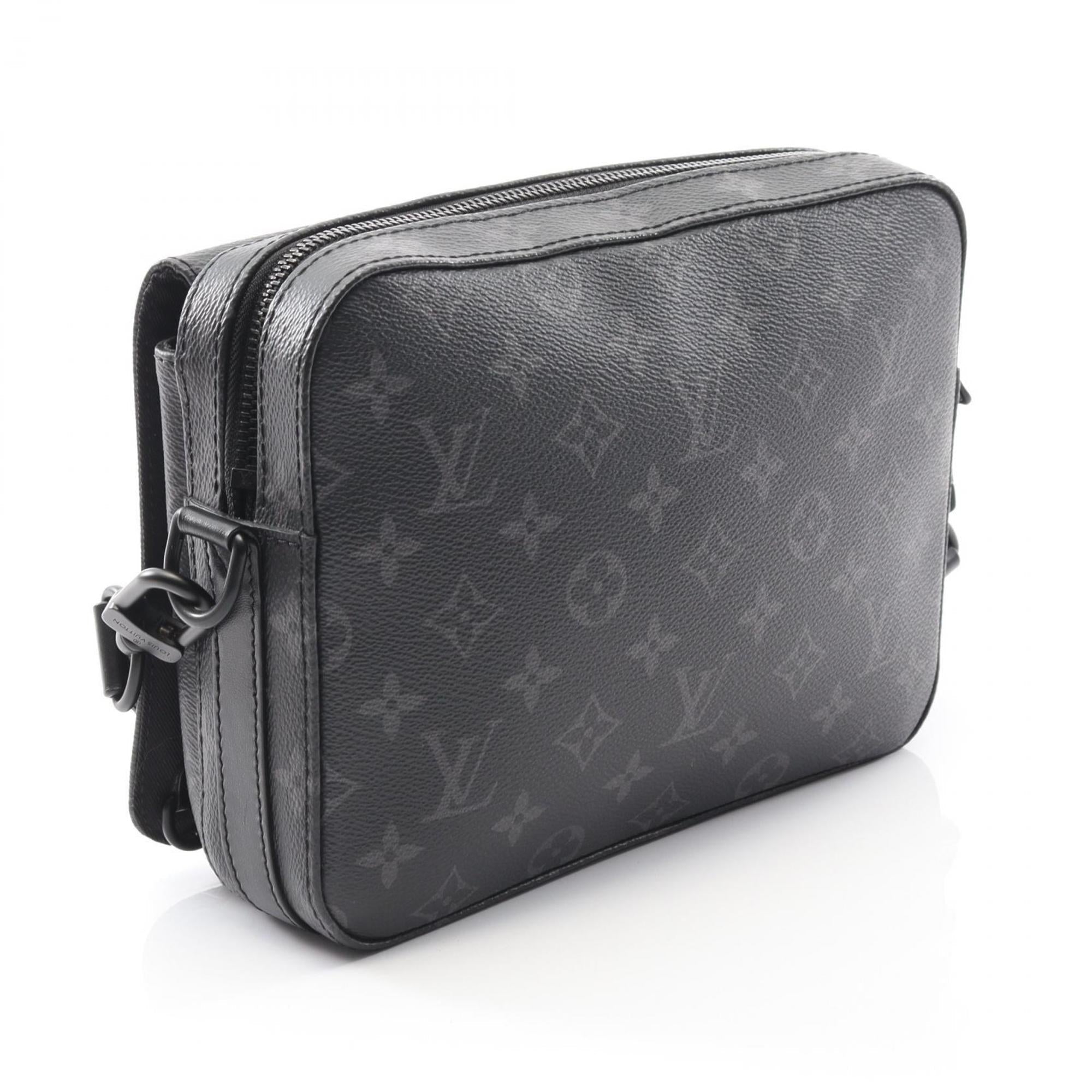 Louis Vuitton Gray Coated Canvas Monogram Eclipse Pvc Leather Shoulder Bag