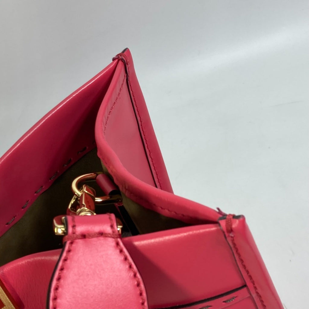Fendi Pink Leather Tote Bag