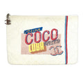 Chanel Blue Pink White Canvas Clutch Bag Pouch