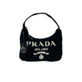 Prada Black Pile Fabric Handbag Shoulder Bag