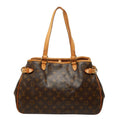 Louis Vuitton Brown Pvc Leather Handbag Shoulder Bag Tote Bag