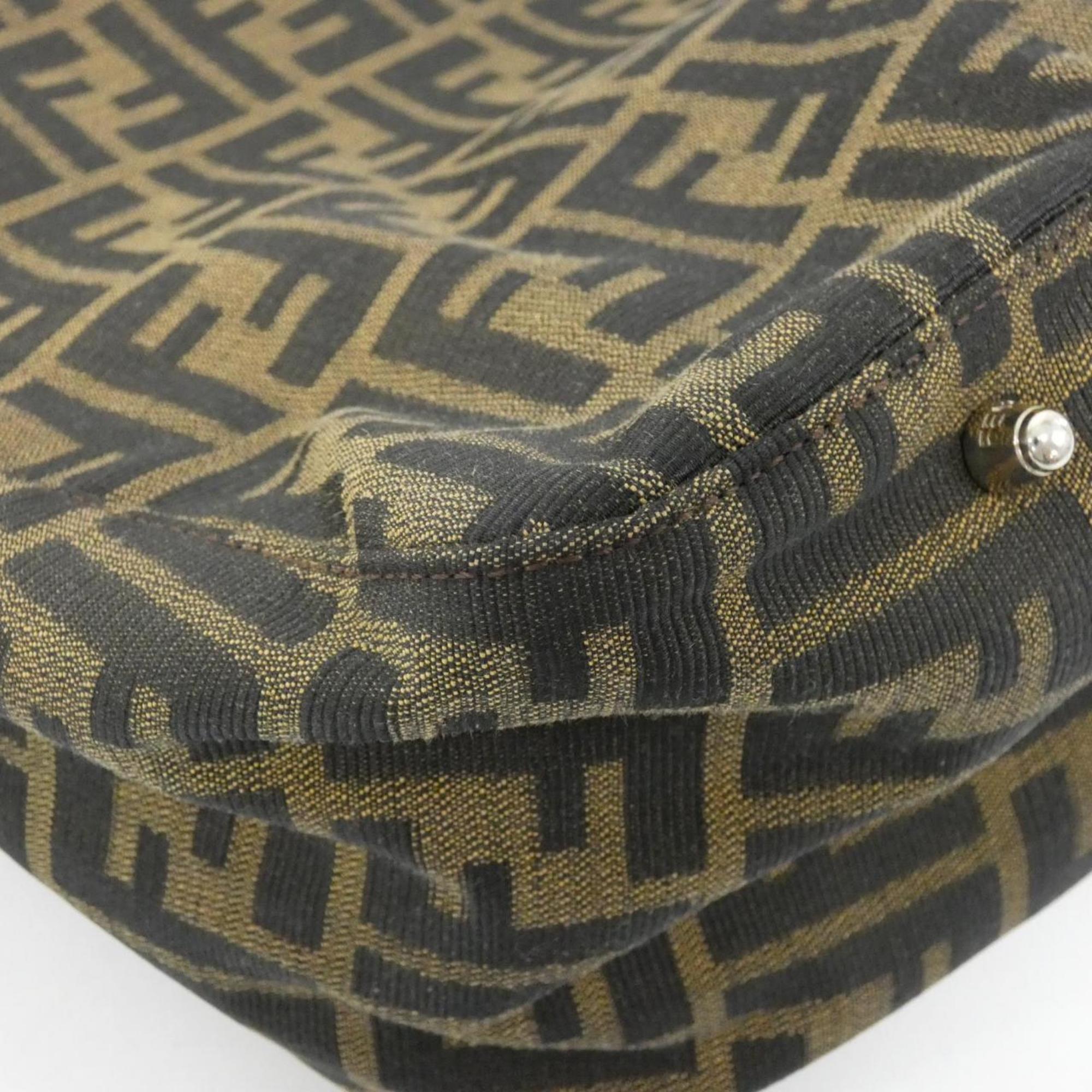 Fendi Brown Canvas Handbag