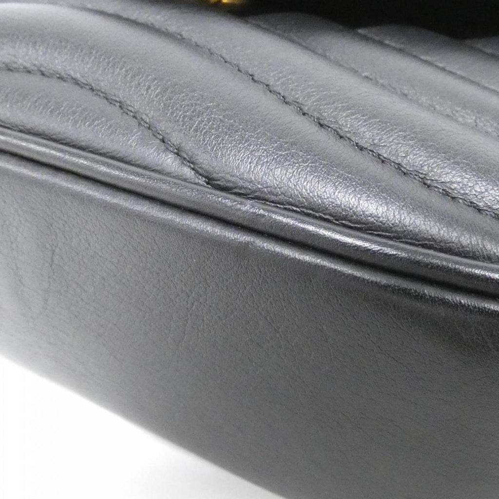 Louis Vuitton Black Leather Pochette Pouch Shoulder Bag
