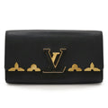 Louis Vuitton Black Noir Leather Long Wallet